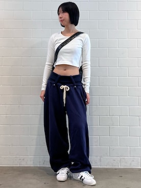 「adidas（アディダス）のジャパン / Japan（スニーカー、ホワイト系）」を使った、RHさん（レディース・158cm）の秋コーディネート