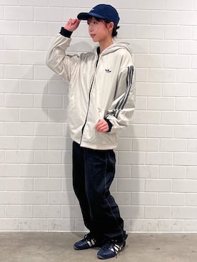 「adidas(アディダス)のアイテム(キャップ)」を使った、RHさん(レディース・158cm)の秋コーディネート