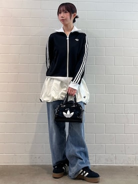 「アイテム（ジャージ）」を使った、RHさん（レディース・158cm）の冬コーディネート