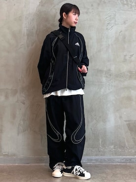 「アイテム（ナイロンジャケット）」を使った、RHさん（レディース・158cm）の夏コーディネート