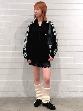 「アイテム（レッグウォーマー）」を使った、RHさん（レディース・158cm）の秋コーディネート
