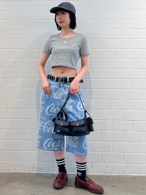 adidas（アディダス） ハーフパンツ ジーンズ 短パン コカ・コーラ