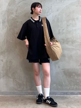「アイテム（ポロシャツ）」を使った、RHさん（レディース・158cm）の秋コーディネート