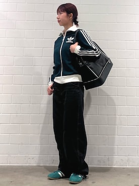 「トートバッグ」｜「アイテム（ジャージ）」を使った、RHさん（レディース・158cm）の秋コーディネート