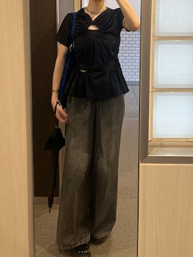 「FETICO（フェティコ）のアイテム」を使った、Sさん（レディース・162cm）の夏コーディネート
