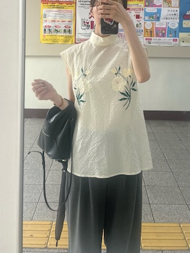 「MM6 Maison Margiela（ｴﾑｴﾑｼｯｸｽ ﾒｿﾞﾝ ﾏﾙｼﾞｪﾗ）のアイテム」を使った、Sさん（レディース・162cm）の夏コーディネート