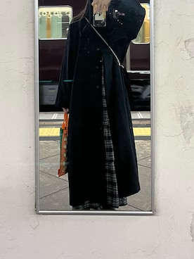 「Dessin de Mode（デッサンドモード）のアイテム（ステンカラーコート）」を使った、Sさん（レディース・162cm）の冬コーディネート