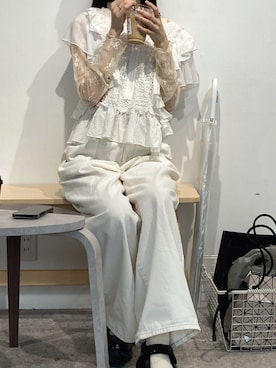 「grounds（グラウンズ）のアイテム（ローファー）」を使った、Sさん（レディース・162cm）の夏コーディネート