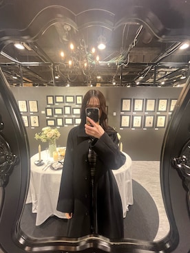 「Dessin de Mode（デッサンドモード）のアイテム（ステンカラーコート）」を使った、Sさん（レディース・162cm）の春コーディネート