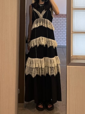 「UNIQLO（ユニクロ）のアイテム（ニット/セーター、ブラック系）」を使った、Sさん（レディース・162cm）の夏コーディネート