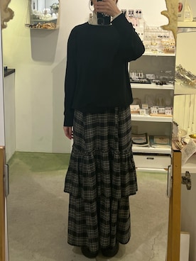 「AKIKOAOKI（アキコアオキ）のアイテム」を使った、Sさん（レディース・162cm）の冬コーディネート