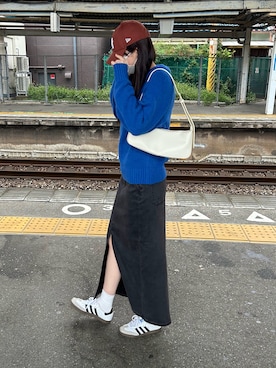 「アイテム（キャップ）」を使った、cocoa.さん（レディース・168cm）の秋コーディネート