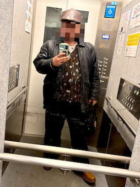 「アイテム（オールインワン・サロペット、ブラック系）」を使った、ぱぷちゃんまんさん（メンズ・165cm）の冬コーディネート