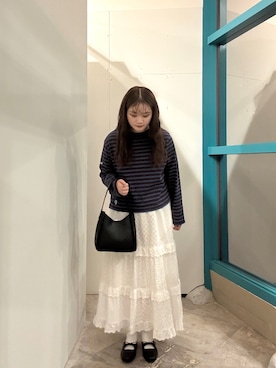 「URBAN RESEARCH DOORS（アーバンリサーチドアーズ）のスクエアトゥリボンミュール（サンダル）」を使った、ミサキさん（レディース・156cm）の秋コーディネート