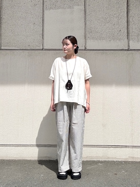 「MOHI（モヒ）のアイテム」を使った、ミサキさん（レディース・156cm）の夏コーディネート