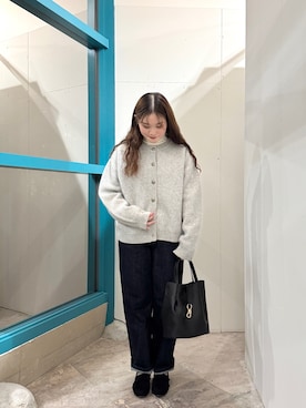 「アイテム（トートバッグ）」を使った、ミサキさん（レディース・156cm・20代）の秋コーディネート