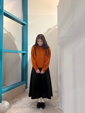 「POMTATA（ポンタタ）のPOMTATA　OTIS envan tote S（ハンドバッグ）」を使った、ミサキさん（レディース・156cm）の秋コーディネート