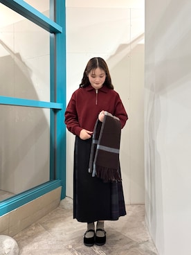 「RODE SKO（ロデスコ）のアイテム」を使った、ミサキさん（レディース・156cm）の秋コーディネート