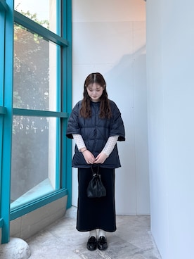 「アイテム（レインシューズ）」を使った、ミサキさん（レディース・156cm）の秋コーディネート