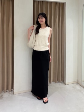 「CAPRICIEUX LE'MAGE（カプリシューレマージュ）のアイテム（パンプス）」を使った、kyom_98さん（レディース・163cm）の夏コーディネート