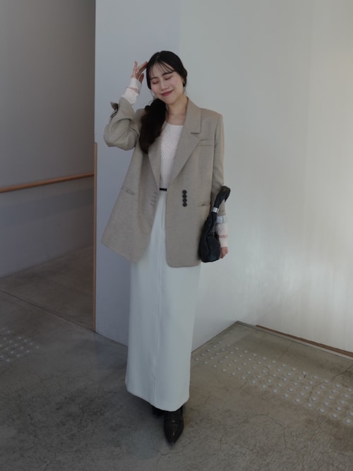 サイズ展開あり】〈C.L〉リネンタッチテーラードジャケット