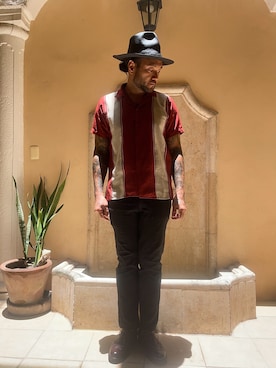 「ALDEN（オールデン）のアイテム（シューズ、ブラウン系）」を使った、mexikenさん（メンズ・176cm）の夏コーディネート