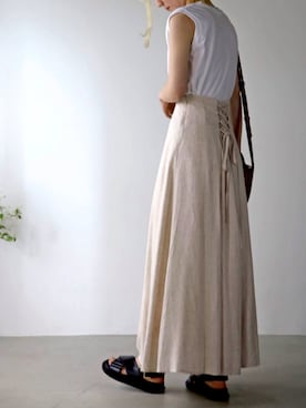 「UNFIELD（アンフィールド）のアイテム」を使った、UNFIELDさん（レディース・156cm）の春コーディネート