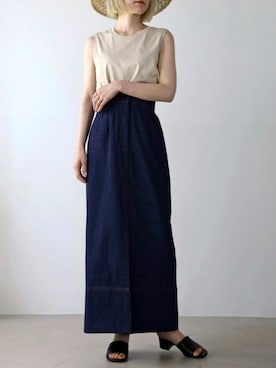 「UNFIELD（アンフィールド）のアイテム」を使った、UNFIELDさん（レディース・156cm）の夏コーディネート