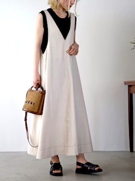 「UNFIELD（アンフィールド）のアイテム」を使った、UNFIELDさん（レディース・156cm）の春コーディネート