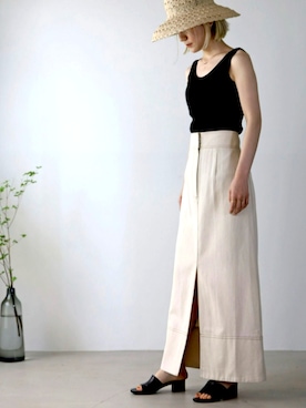 「UNFIELD（アンフィールド）のアイテム」を使った、UNFIELDさん（レディース・156cm）の夏コーディネート