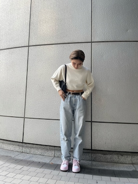 「FIG&VIPER（フィグアンドバイパー）のアイテム（ニット/セーター）」を使った、FIG&VIPER_hinakoさん（レディース・165cm）の冬コーディネート