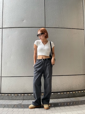 「FIG&VIPER（フィグアンドバイパー）のアイテム（トップス）」を使った、FIG&VIPER_hinakoさん（レディース・165cm）の夏コーディネート