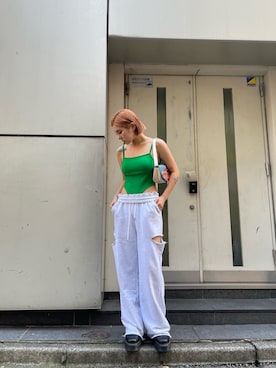 「FIG&VIPER（フィグアンドバイパー）のアイテム（キャミソール）」を使った、FIG&VIPER_hinakoさん（レディース・165cm）の夏コーディネート