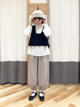 「Samansa Mos2（サマンサ モスモス）のアイテム（パンツ）」を使った、㋐ ㋳ ㋕ さん（レディース・155cm）の秋コーディネート