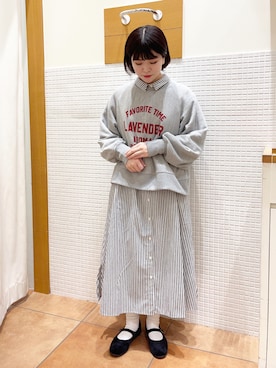 「サマンサモスモス」｜「アイテム（シャツワンピース）」を使った、㋐ ㋳ ㋕ さん（レディース・155cm）の冬コーディネート