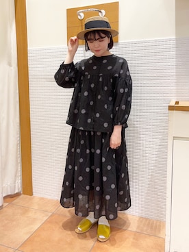 「Samansa Mos2（サマンサ モスモス）のセパレートサンダル（サンダル）」を使った、㋐ ㋳ ㋕ さん（レディース・155cm）の春コーディネート