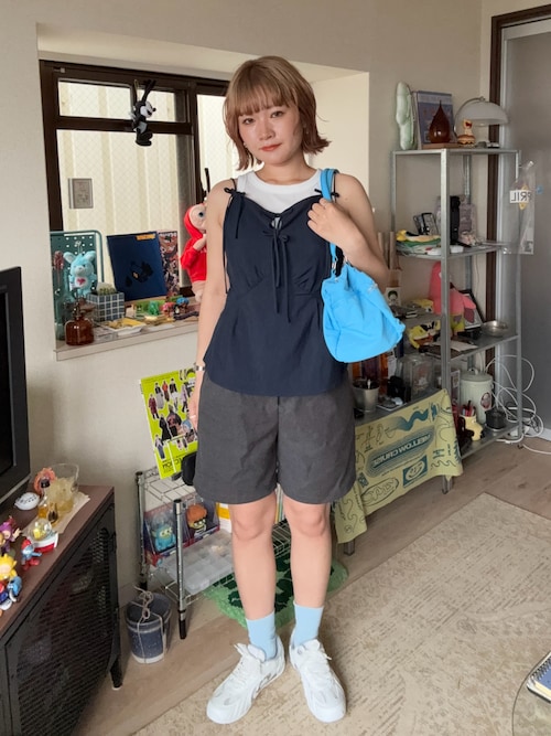 ボートネック フロントリボン キャミソールトップス FX24S023【Fano