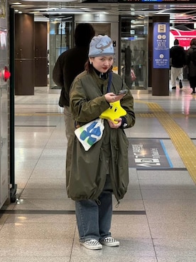「BEAMS BOY（ビームスボーイ）のアイテム（ジャケット/アウター）」を使った、mi-koさん（レディース・157cm）の春コーディネート