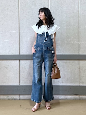 「アイテム（オールインワン・サロペット）」を使った、みかさん（レディース・174cm・30代）の夏コーディネート
