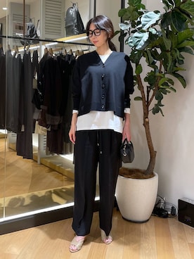 「アイテム（スラックス）」を使った、みかさん（レディース・174cm・30代）の夏コーディネート