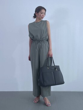 「BARNYARDSTORM（バンヤードストーム）のBARNYARDSTORM / パンチングトートL（トートバッグ）」を使った、みかさん（レディース・174cm）の春コーディネート