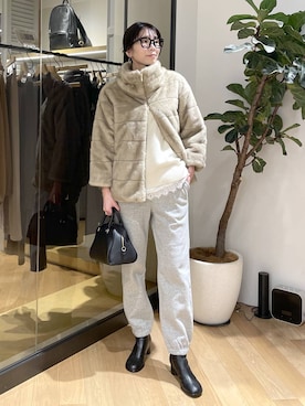 「アイテム（スウェットパンツ）」を使った、みかさん（レディース・174cm・30代）の秋コーディネート