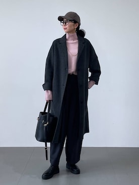 「アイテム（帽子）」を使った、みかさん（レディース・174cm）の秋コーディネート