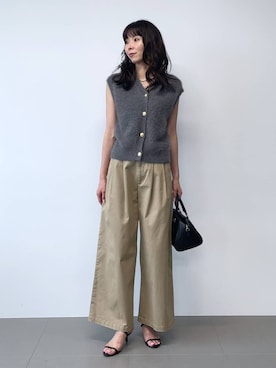 「アイテム（ベスト）」を使った、みかさん（レディース・174cm・30代）の夏コーディネート
