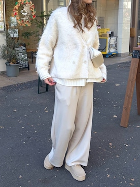 「アイテム（スリッポン）」を使った、みかさん（レディース・174cm）の冬コーディネート