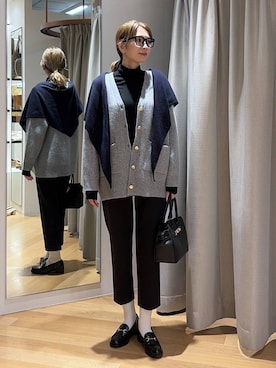 「アイテム（ストール/ショール）」を使った、みかさん（レディース・174cm）の秋コーディネート