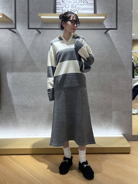 「アイテム（ワンピース/ドレス）」を使った、みかさん（レディース・174cm・30代）の秋コーディネート