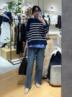 「アイテム（ニット/セーター）」を使った、みかさん（レディース・174cm・30代）の夏コーディネート