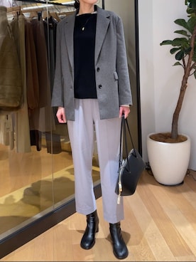 「BARNYARDSTORM（バンヤードストーム）のBARNYARDSTORM / 裏起毛マシュマロT / マシンウォッシャブル（Tシャツ/カットソー）」を使った、みかさん（レディース・174cm）の秋コーディネート