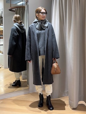 「アイテム（ネックウォーマー/スヌード）」を使った、みかさん（レディース・174cm）の秋コーディネート